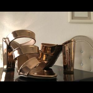 Rose Gold Mule heels
